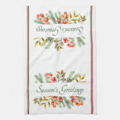 Aangepaste botanische banner keukenhanddoek (Verticaal)