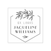 Aangepaste Botanische Bibliotheek Boek Ex Libris B Rubberstempel (Afrduk)