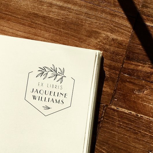 Aangepaste botanische bibliotheek boek Ex Libris b Zelfinktende Stempel