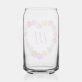 Aangepaste Botanische Boho Bloemen Hart Lei Krans Blikvorm Glas (Achterkant)