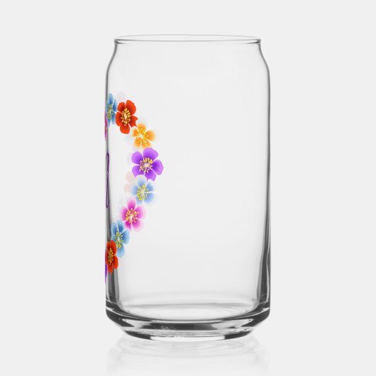 Aangepaste Botanische Boho Bloemen Hart Lei Krans Blikvorm Glas (Links)
