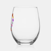 Aangepaste Botanische Boho Bloemen Hart Lei Krans Wijnglas Zonder Voet (Links)