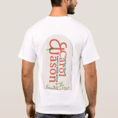 Aangepaste botanische bruiloft - gepersonaliseerd t-shirt (Achterkant)