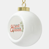 Aangepaste botanische bruiloft keramische bal ornament (Rechts)