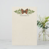 Aangepaste botanische  Butterfly Briefpapier (Staand voorkant)