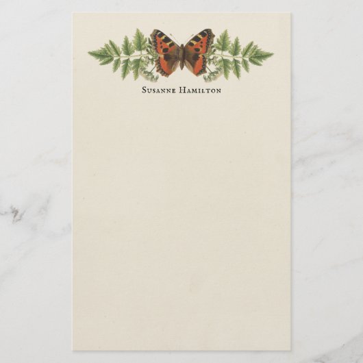 Aangepaste botanische  Butterfly Briefpapier (Voorkant)
