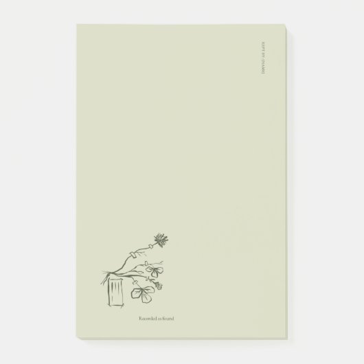 Aangepaste Botanische Donkere Academia Tuin Lezer Post-it® Notes (Voorkant)