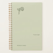Aangepaste botanische donkere academische varen fi planner (Voorkant)