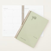 Aangepaste botanische donkere academische varen fi planner (Display)