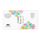 Aangepaste botanische druppelflesproductetiketten etiket (Voorkant)