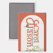 Aangepaste botanische huwelijksmagneet - gepersona magneet (Voorkant / Achterkant)