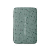 Aangepaste botanische motieven met gepersonaliseer badmat (Voorkant Verticaal)