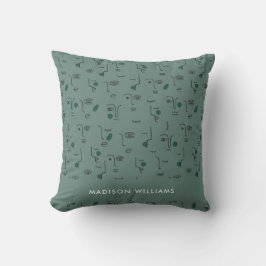 Aangepaste botanische motieven met gepersonaliseer kussen