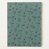 Aangepaste botanische motieven met gepersonaliseer planner (Achterkant)