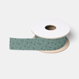 Aangepaste botanische motieven met gepersonaliseer satijnen lint