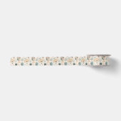 Aangepaste botanische motieven met gepersonaliseer satijnen lint (Voorkant)
