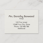 Aangepaste botanische rode tuinvleugels aanpassen visitekaartje (Achterkant)