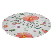 Aangepaste botanische snijplank - cadeau voor haar (Hoek)