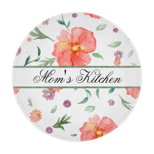 Aangepaste botanische snijplank - cadeau voor haar (Voorkant)