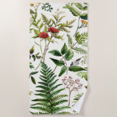 Aangepaste botanische strandhanddoek strandlaken (Voorkant)