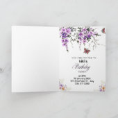 Aangepaste botanische verjaardagsuitnodiging (Binnen)