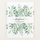 Aangepaste botanische Waterverf 2023 Planner (Voorkant)
