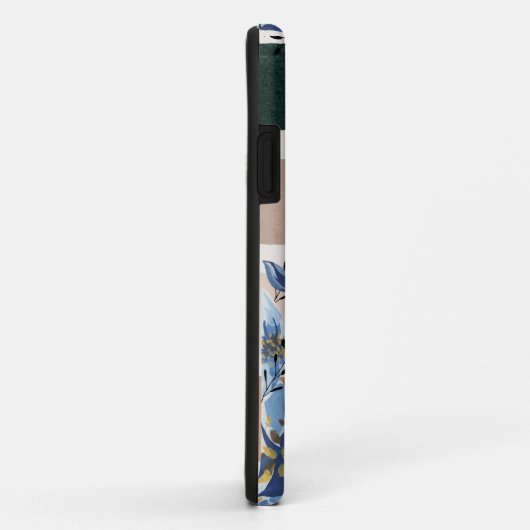 Aangepaste botanische Waterverf blauw Case-Mate iPhone Case (Achterkant/rechts)