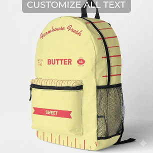 Aangepaste Boter Stok Zoete Retro Foodie Rugzak