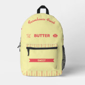 Aangepaste Boter Stok Zoete Retro Foodie Rugzak  (Voorkant)