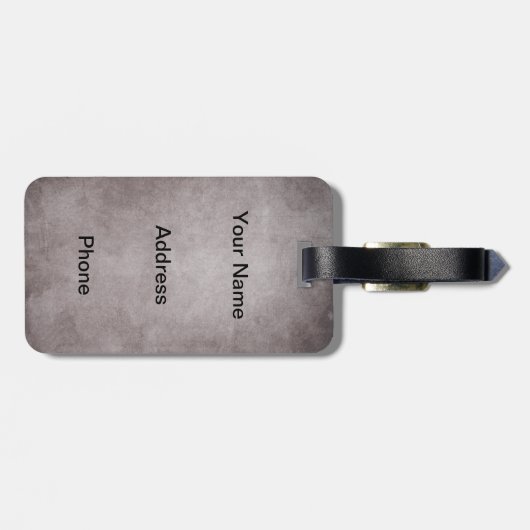 Aangepaste bots  bagagelabel (Achterkant horizontaal)