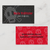 Aangepaste botten voor kleurenkruisstik met borduu visitekaartje (Voorkant / Achterkant)