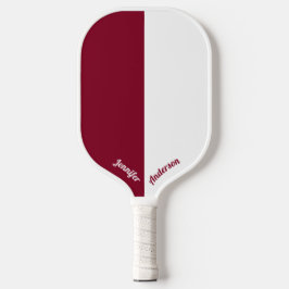Aangepaste Bourgogne en Wit Pickleball Paddle