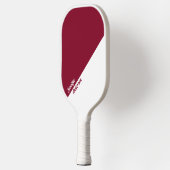 Aangepaste Bourgogne en Wit Pickleball Paddle (Links)