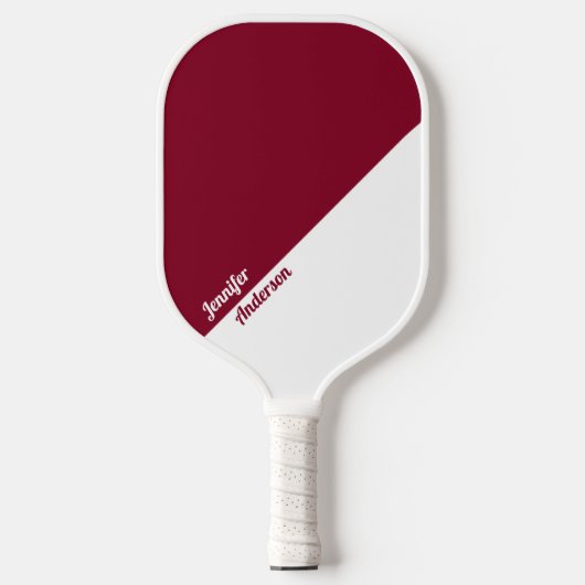 Aangepaste Bourgogne en Wit Pickleball Paddle (Voorkant)