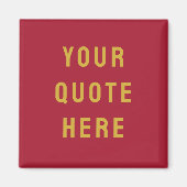 Aangepaste Bourgogne Gezegde gepersonaliseerd uw o Magneet (Voorkant)