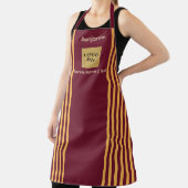 Aangepaste Bourgogne & gouden streep Schort (Insitu)