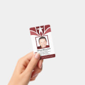 Aangepaste Bourgondiër Ziekenhuis Personeel Medisc Badge (Handheld)