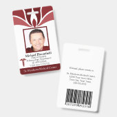 Aangepaste Bourgondiër Ziekenhuis Personeel Medisc Badge (Voor- en achterkant)