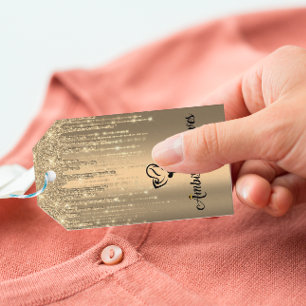 Aangepaste Boutique Clothing Price Label Gold Drid Cadeaulabel