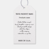 Aangepaste Boutique Clothing Price Logo Glitter Dr Cadeaulabel (Achterkant)