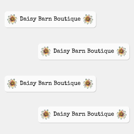 Aangepaste boutique stof kleding labels Boho Daisy (Groep)