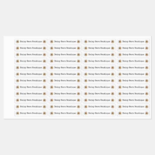 Aangepaste boutique stof kleding labels Boho Daisy (Vel)