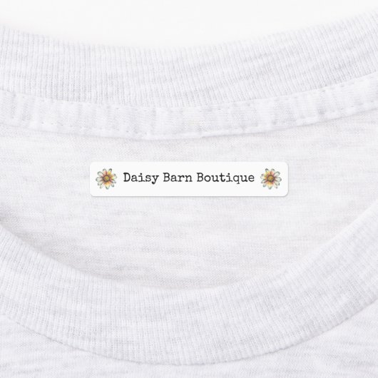 Aangepaste boutique stof kleding labels Boho Daisy (Aangebracht)
