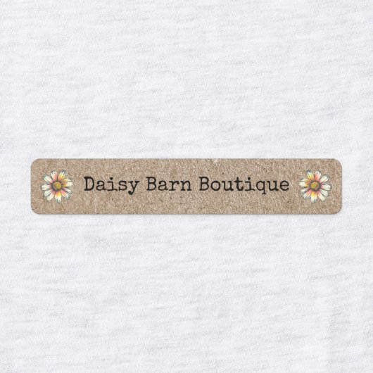 Aangepaste boutique stof kleding labels Kraft Dais (Design 1)