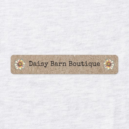 Aangepaste boutique stof kleding labels Kraft Dais (Design 2)