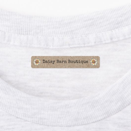 Aangepaste boutique stof kleding labels Kraft Dais (Aangebracht)