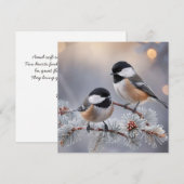 Aangepaste Boutique Winter Chickadee Kerstkaart (Voorkant / Achterkant)