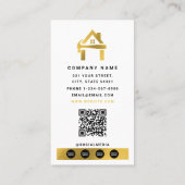 Aangepaste Bouw Wit Goud Huis Bouwen Lux Visitekaartje (Achterkant)