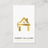Aangepaste Bouw Wit Goud Huis Bouwen Lux Visitekaartje (Voorkant)