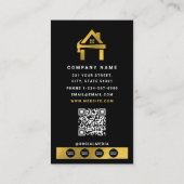 Aangepaste Bouw Zwart Goud Woonhuis Bouwen Luxe Visitekaartje (Achterkant)